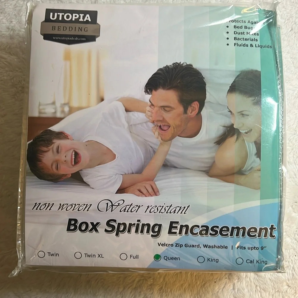 Water resistant box spring encasement.